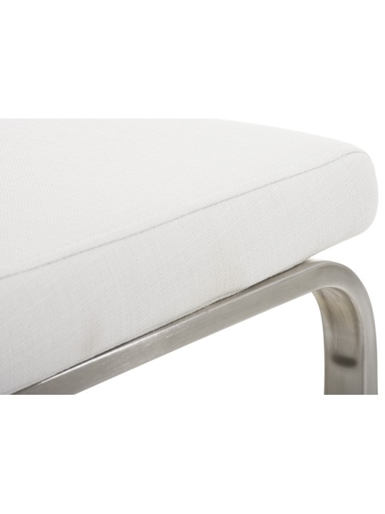 Sada 2 jedálenských stoličiek látka Belfort, biela