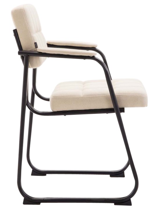 Súprava 2 návštevníckych stoličiek Canada B z umelej kože, krémová