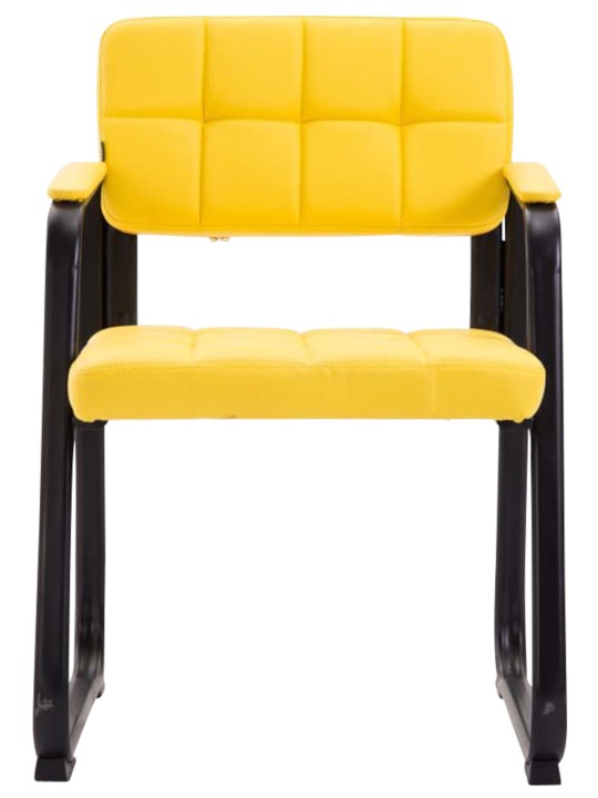 Súprava 2 návštevníckych stoličiek Canada B z umelej kože, žltá