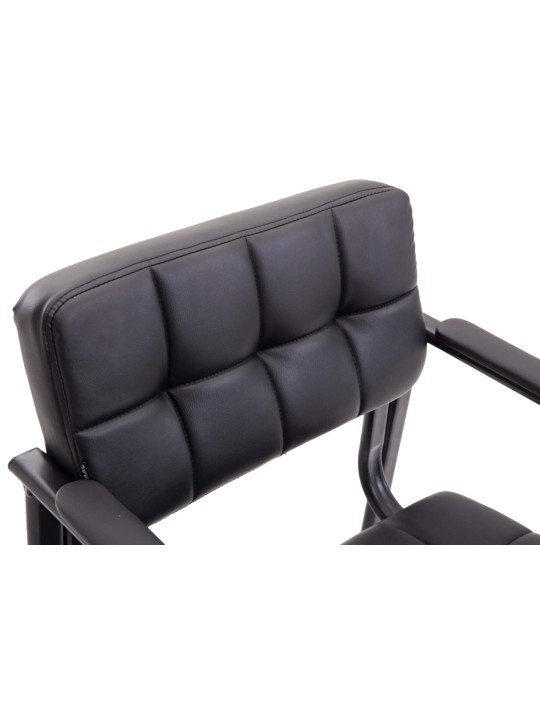 Súprava 2 návštevníckych stoličiek Canada B z umelej kože, čierna