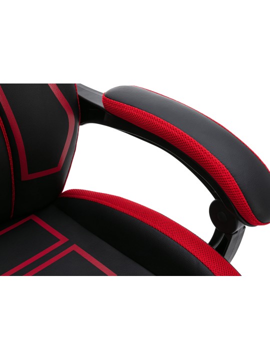 Kancelárske kreslo Clovis z umelej kože, čierna/červená