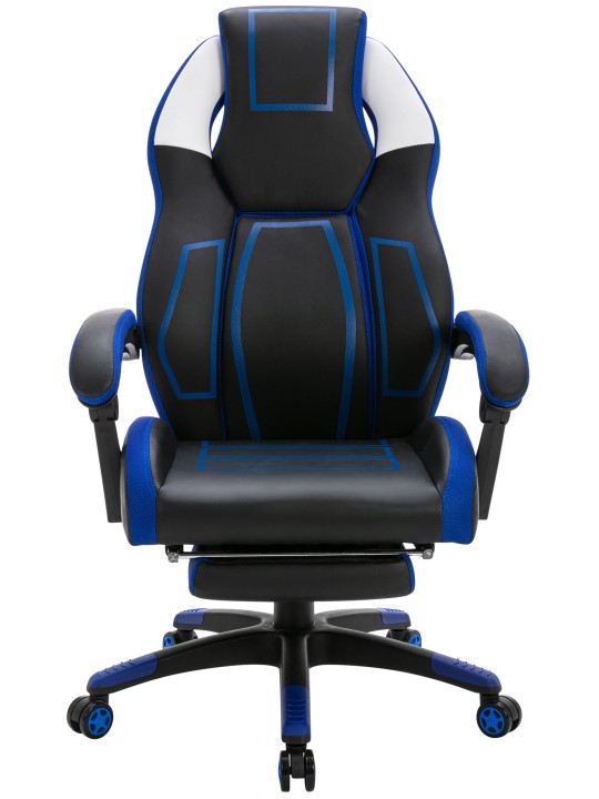 Kancelárske kreslo Clovis z umelej kože, čierna/modrá