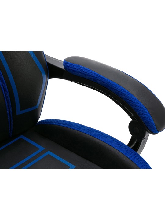 Kancelárske kreslo Clovis z umelej kože, čierna/modrá