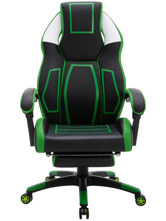 Kancelárske kreslo Clovis z umelej kože, čierna/zelená