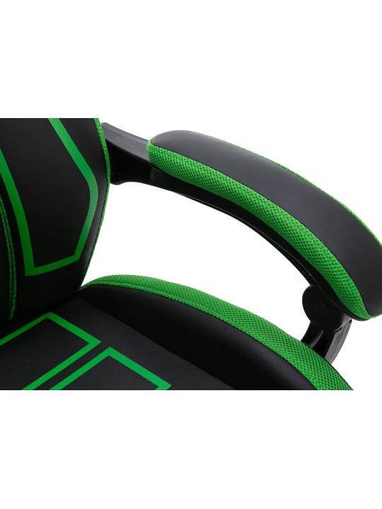 Kancelárske kreslo Clovis z umelej kože, čierna/zelená