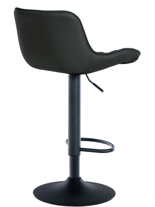 Barová stolička Minosa z umelej kože, čierna