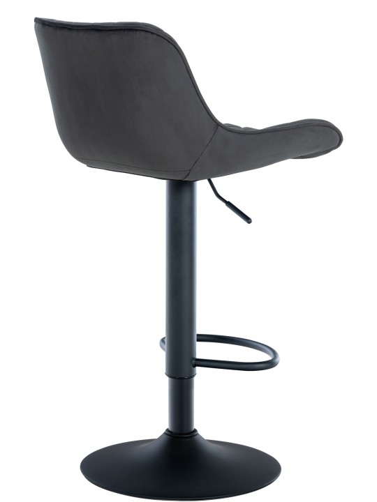 Barová stolička Minosa velvet, čierna