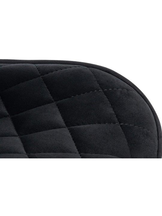 Barová stolička Minosa velvet, čierna