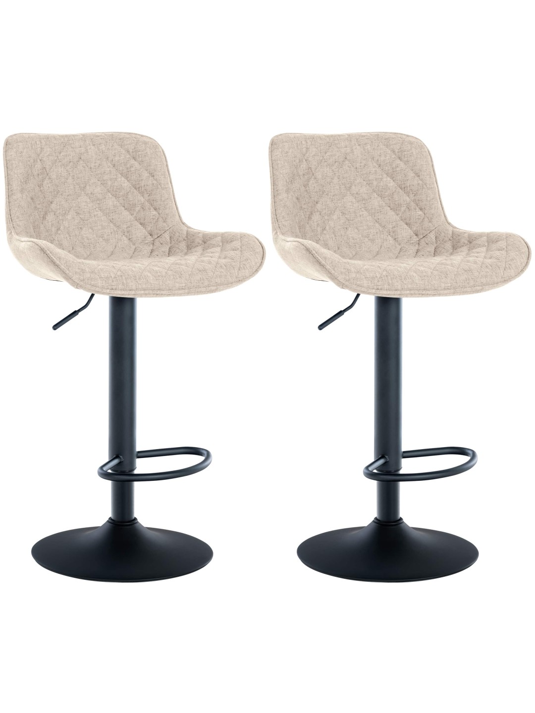 Sada 2 barových stoličiek Minosa látka, šedohnedá