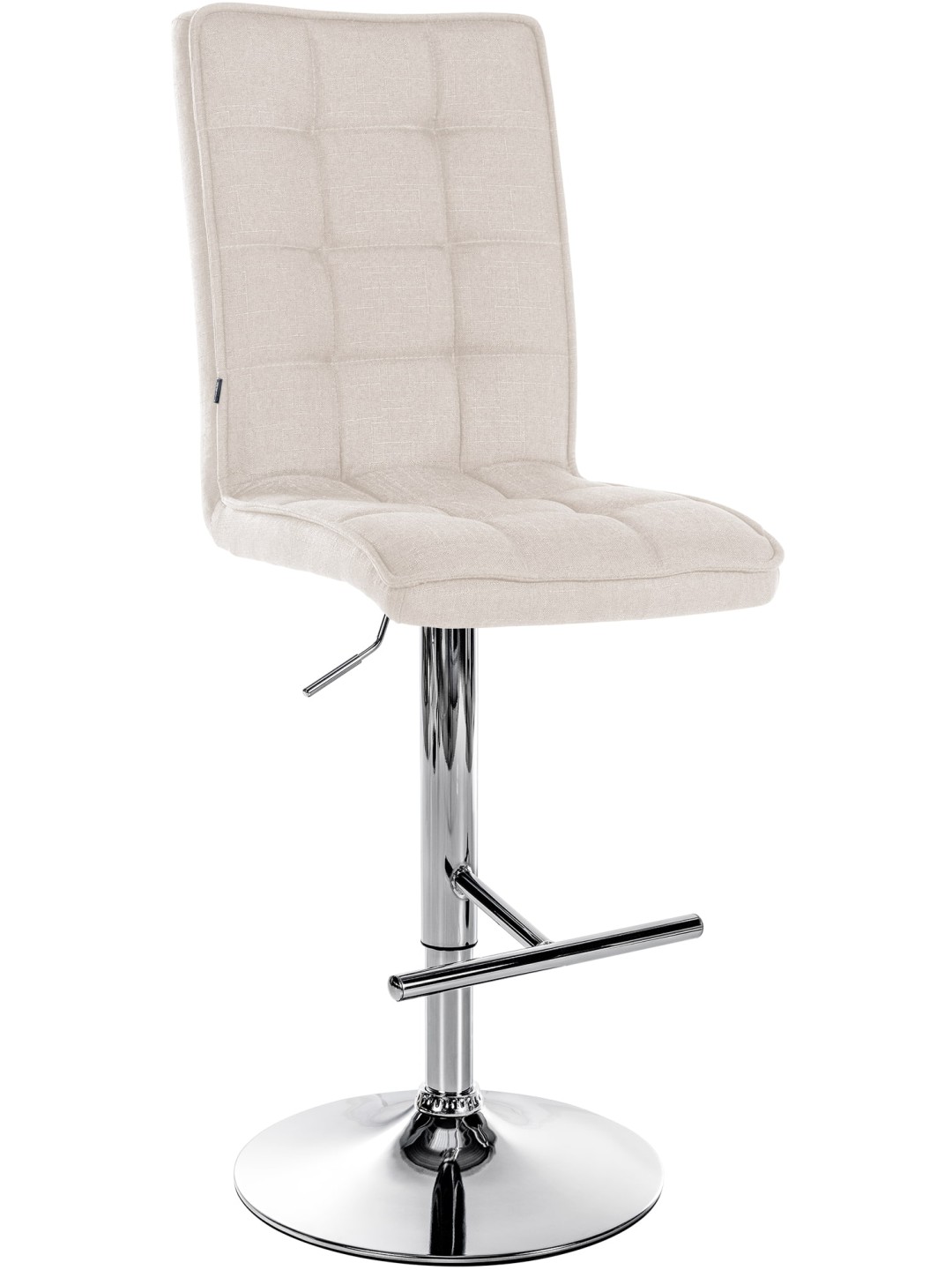 Barová stolička Peking V2 látka chróm, krémová