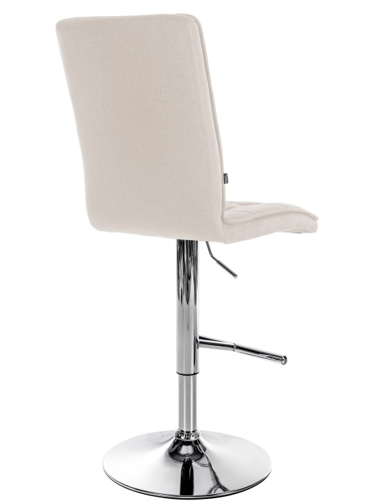 Barová stolička Peking V2 látka chróm, krémová