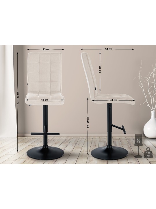 Barová stolička Peking V2 látka, krémová