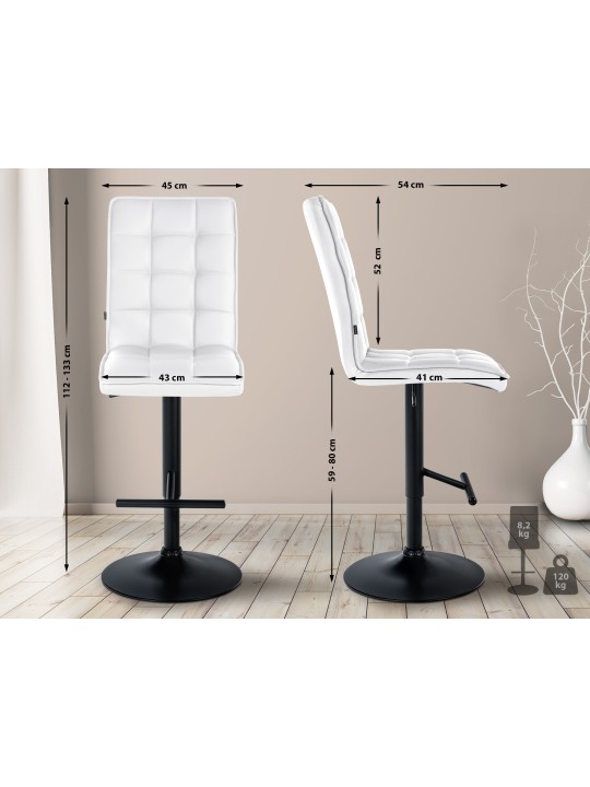 Barová stolička Peking V2 umelá koža, biela