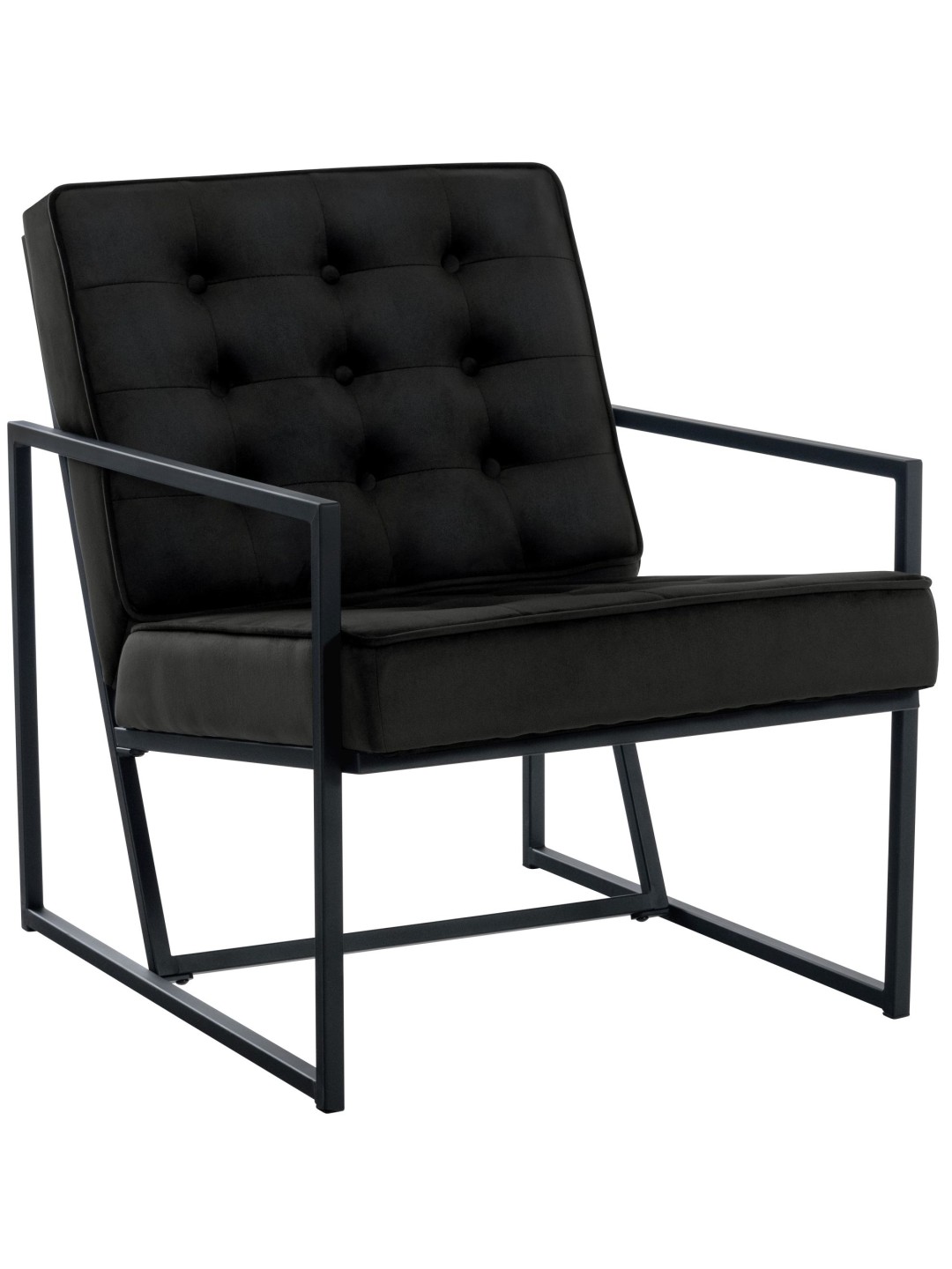 Lehátko Avon velvet, čierna