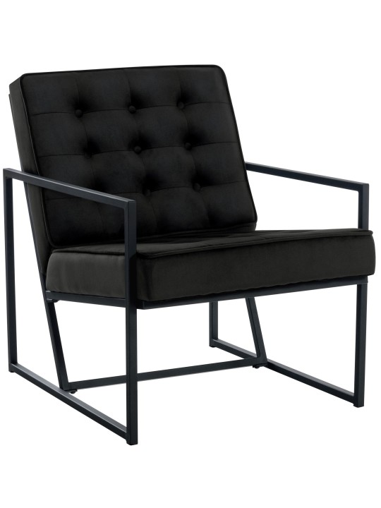 Lehátko Avon velvet, čierna