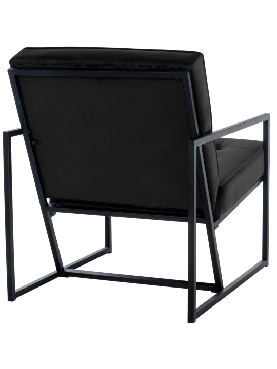 Lehátko Avon velvet, čierna