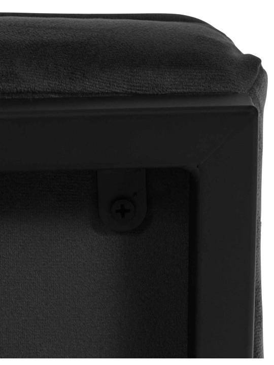 Lehátko Avon velvet, čierna