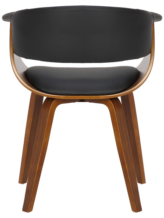 Stolička Bruce imitácia kože orech, čierna