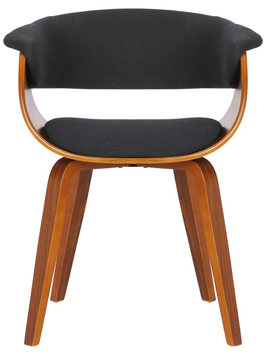 Stolička Bruce látka orech, čierna
