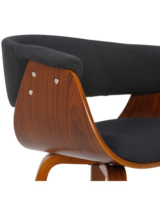 Stolička Bruce látka orech, čierna