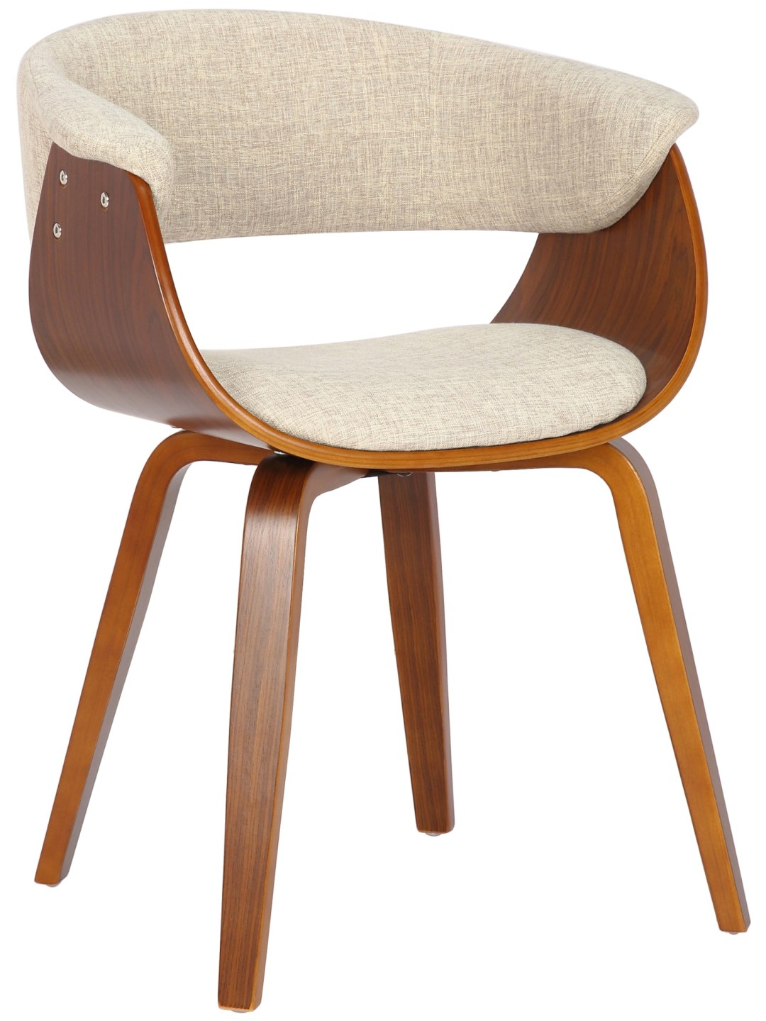 Stolička Bruce látka orech, krémová