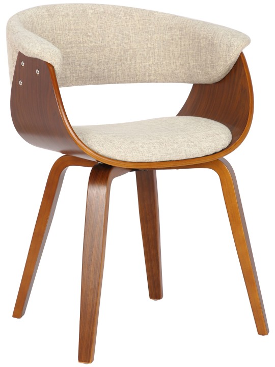 Stolička Bruce látka orech, krémová