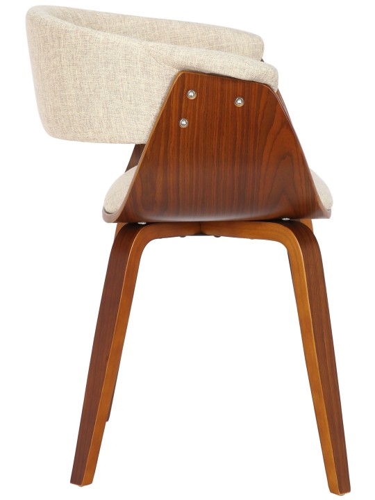Stolička Bruce látka orech, krémová
