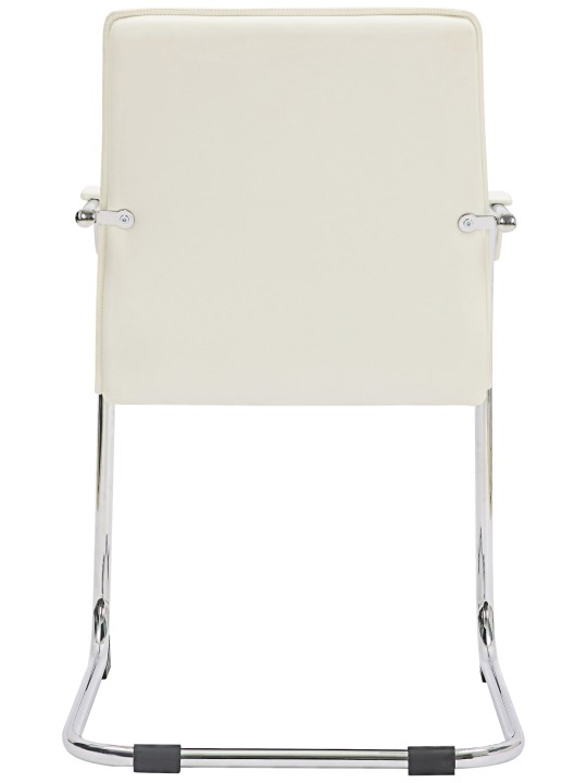 Sada 2 návštevníckych stoličiek Tira z umelej kože, biela