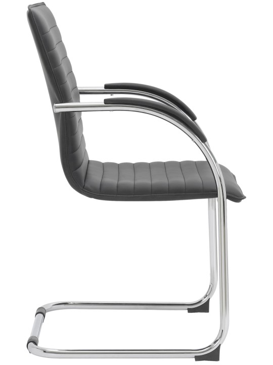 Sada 2 návštevníckych stoličiek Tira z umelej kože, čierna