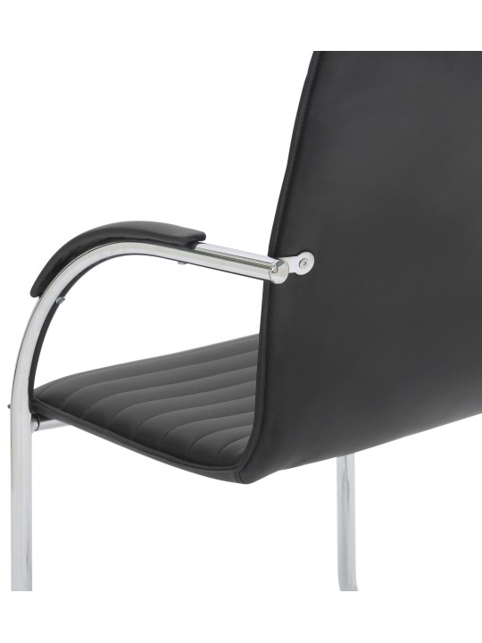 Sada 2 návštevníckych stoličiek Tira z umelej kože, čierna