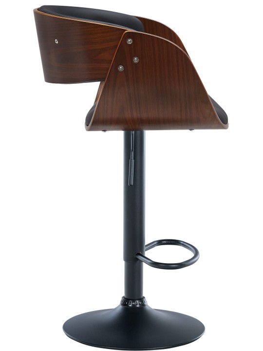 Barová stolička z umelej kože Portmore, orech/čierna