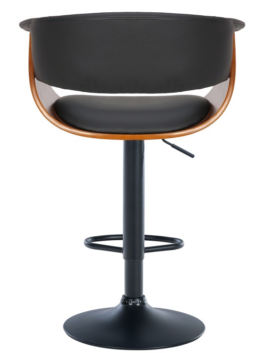 Barová stolička Vestal z umelej kože, orech/čierna