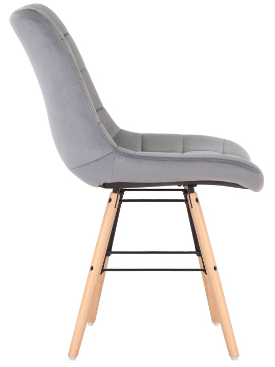 Stolička Leni velvet, sivá