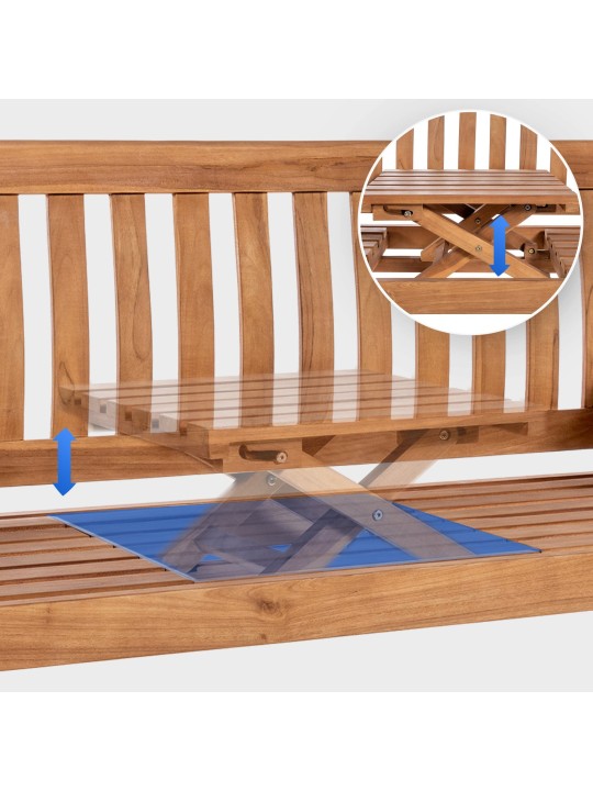 Teaková lavica Orlando 150 cm, teak