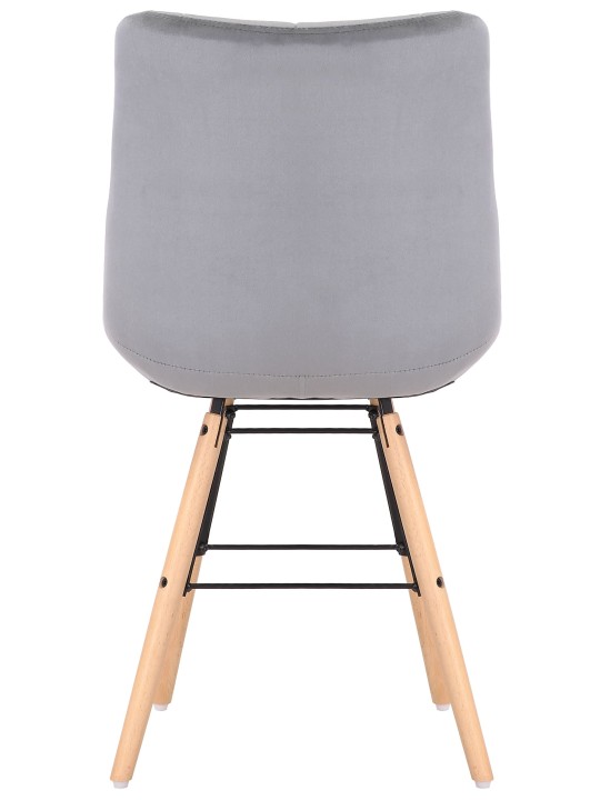Sada 2 stoličiek Leni velvet, sivá