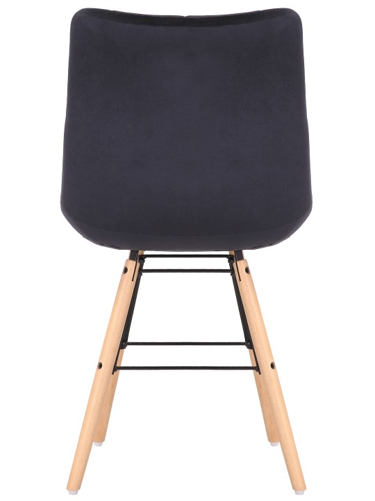 Sada 2 stoličiek Leni velvet, čierna