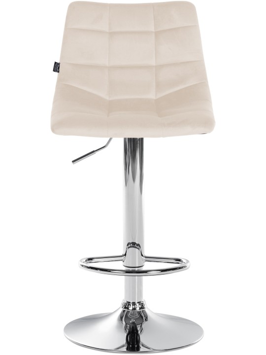 Barová stolička Jerry Velvet Chrome, krémová