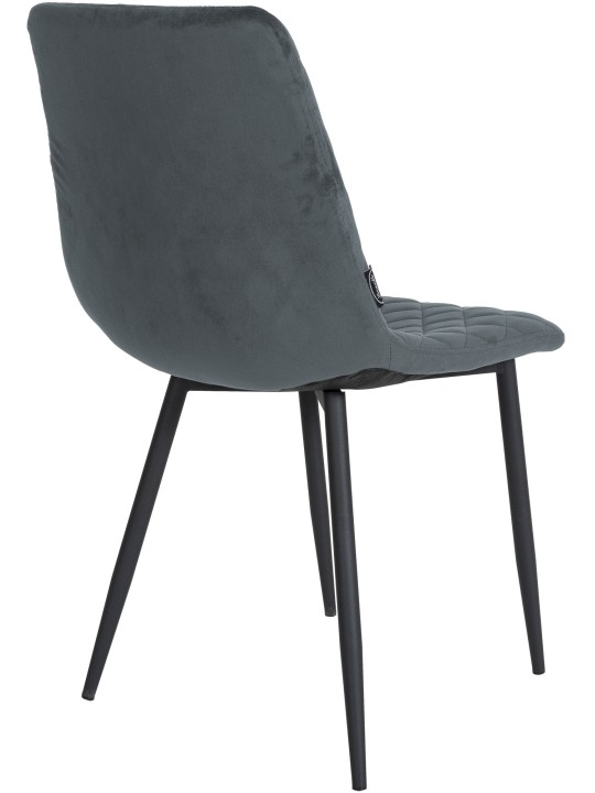 Stolička Telde velvet, tmavosivá