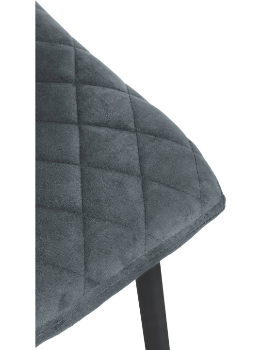 Stolička Telde velvet, tmavosivá