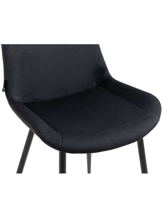 Sada 2 jedálenských stoličiek Victoria velvet, čierna
