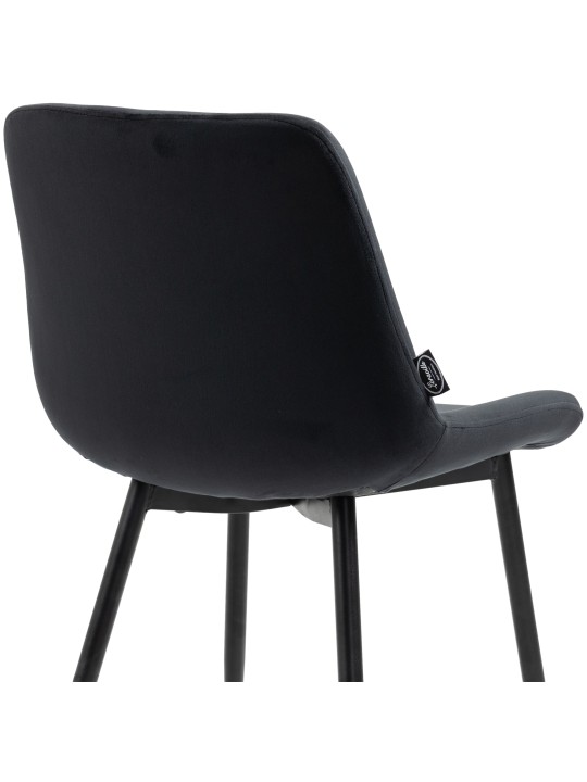 Sada 2 jedálenských stoličiek Victoria velvet, čierna