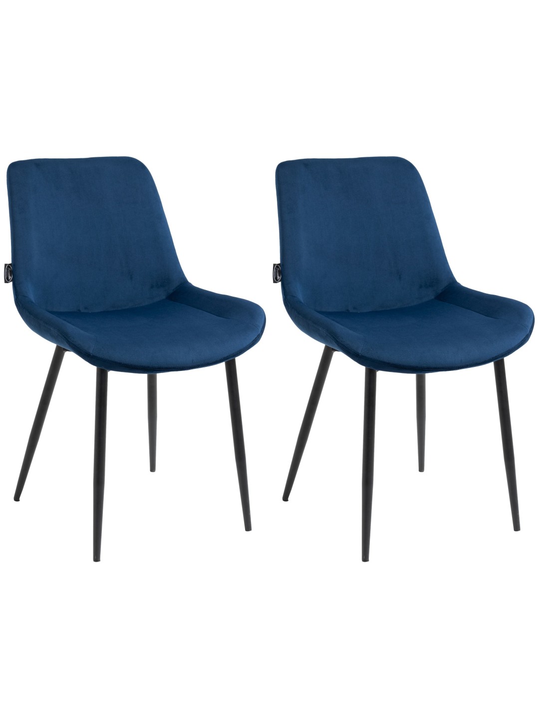 Sada 2 jedálenských stoličiek Victoria velvet, modrá