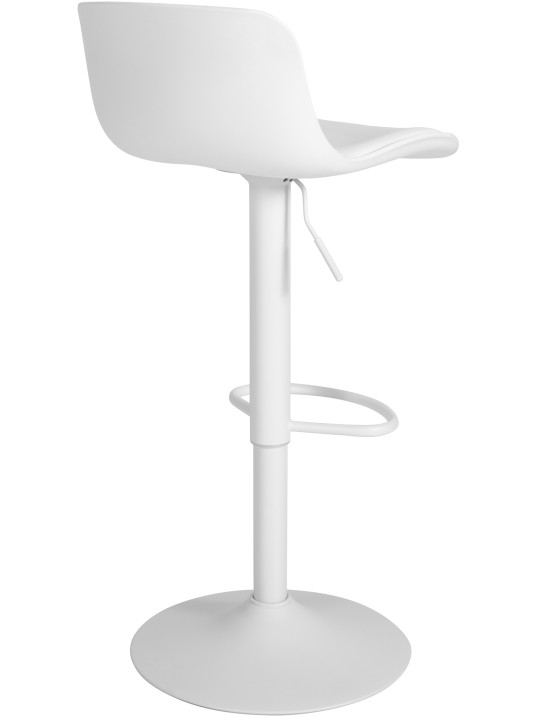 Barová stolička Almada z umelej kože, biela
