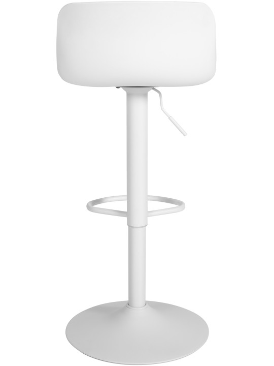 Barová stolička Almada z umelej kože, biela
