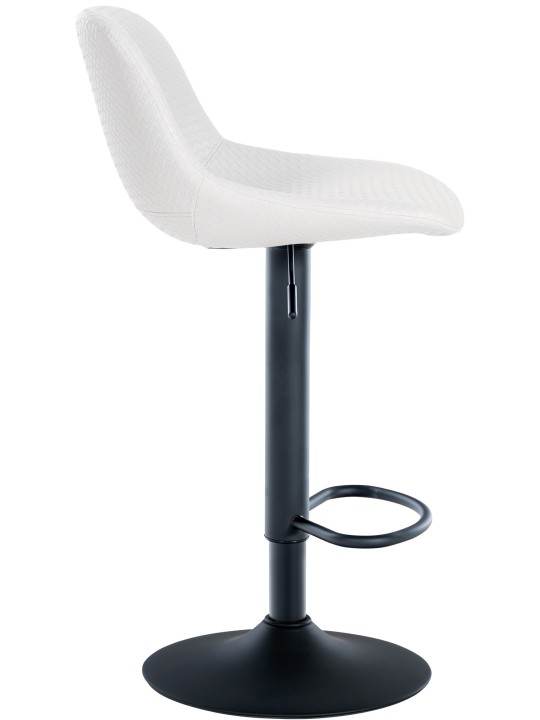Barová stolička Loft z umelej kože, biela