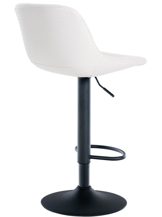 Barová stolička Loft z umelej kože, biela