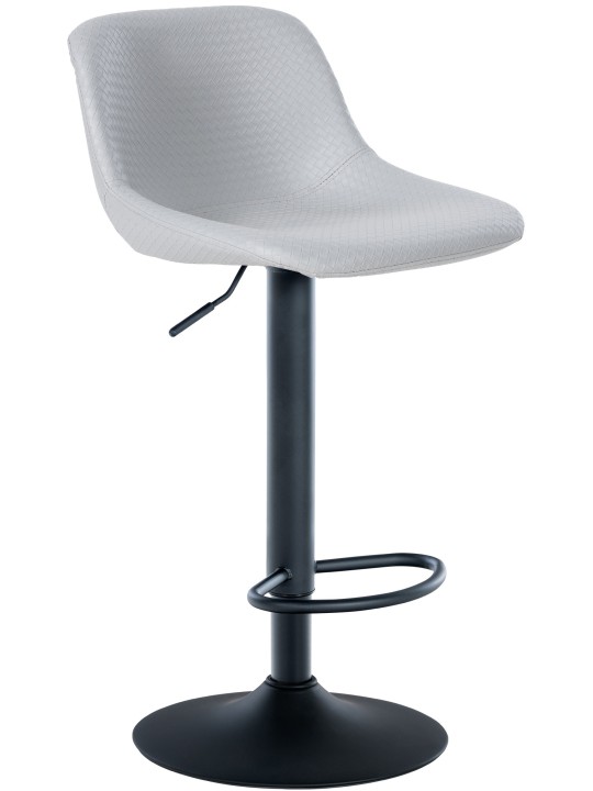 Barová stolička Loft z umelej kože, sivá