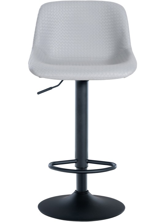 Barová stolička Loft z umelej kože, sivá