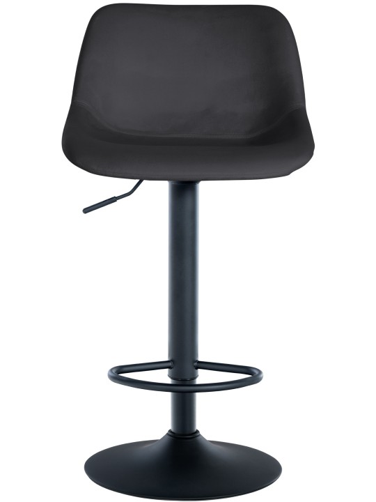 Barová stolička Loft velvet, čierna