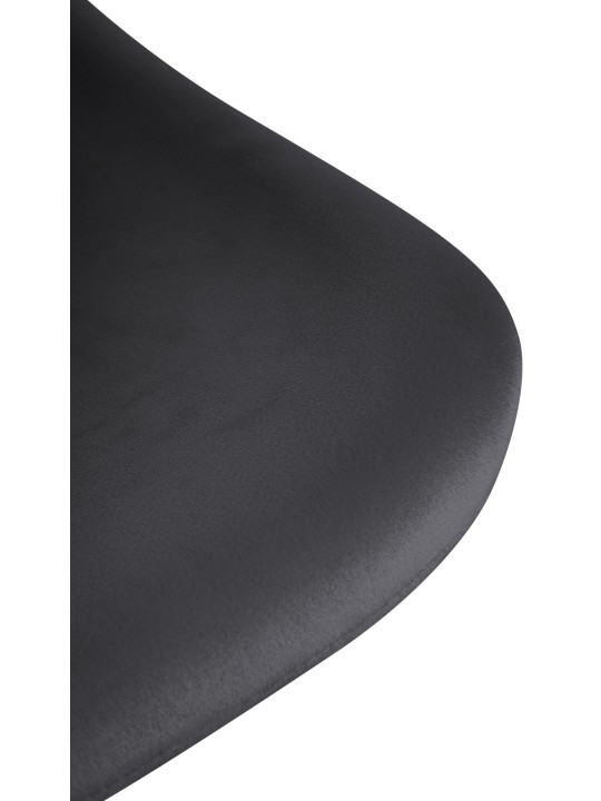 Barová stolička Loft velvet, čierna